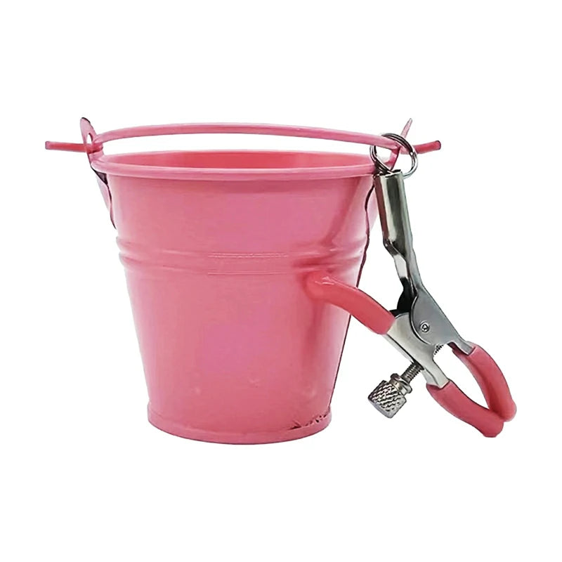 Pink Bucket Nipple Clamps – Metal Weighted Clips