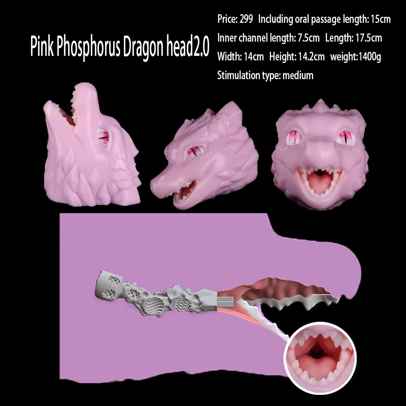 Pink Dragon Head Fantasy Stroker