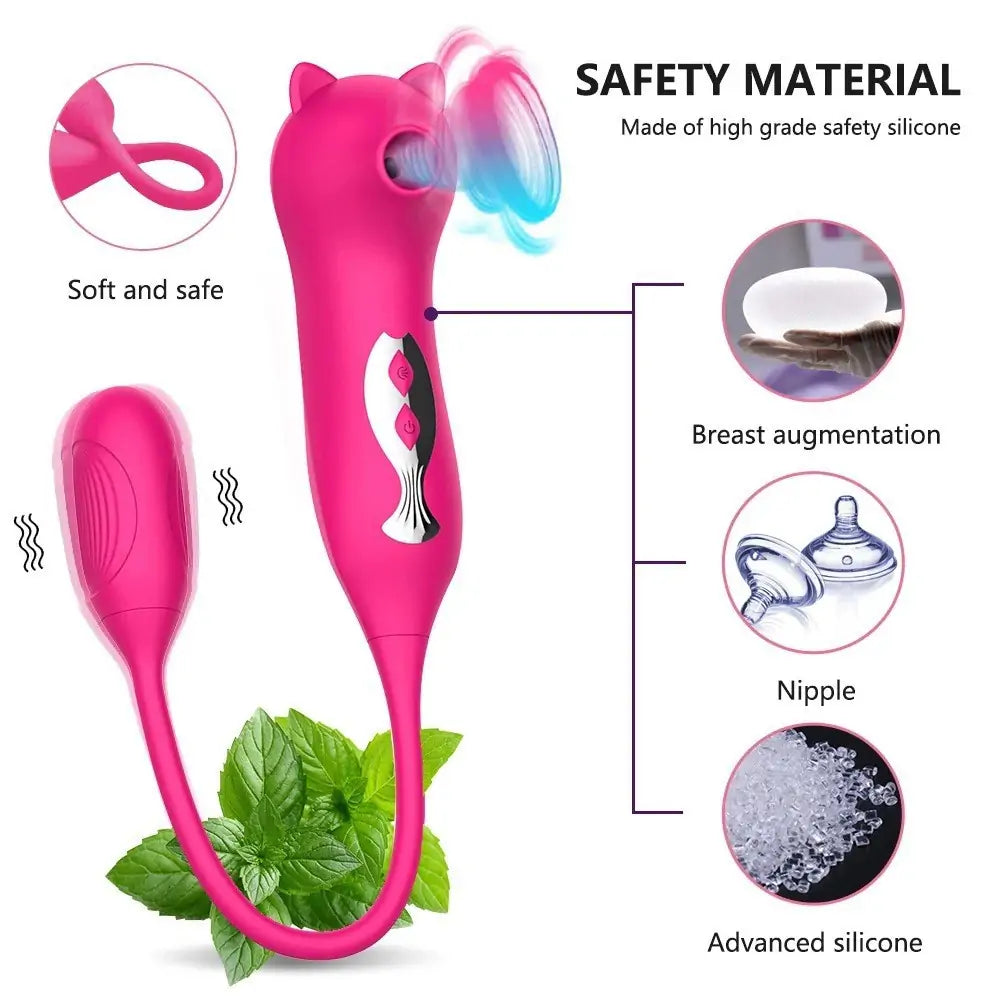 Pink Pussycat Bullet Vibrator – Suction and Vibration