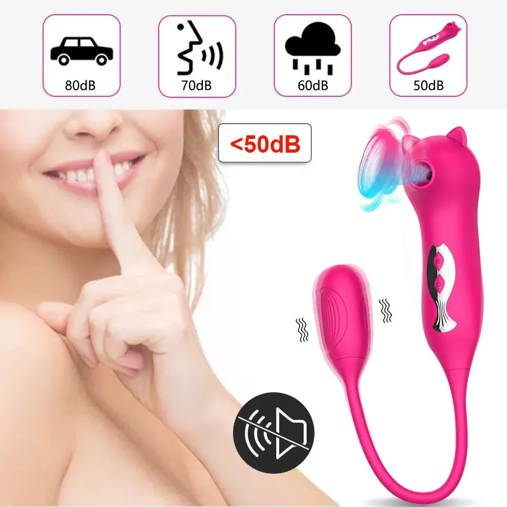 Pink Pussycat Bullet Vibrator – Suction and Vibration