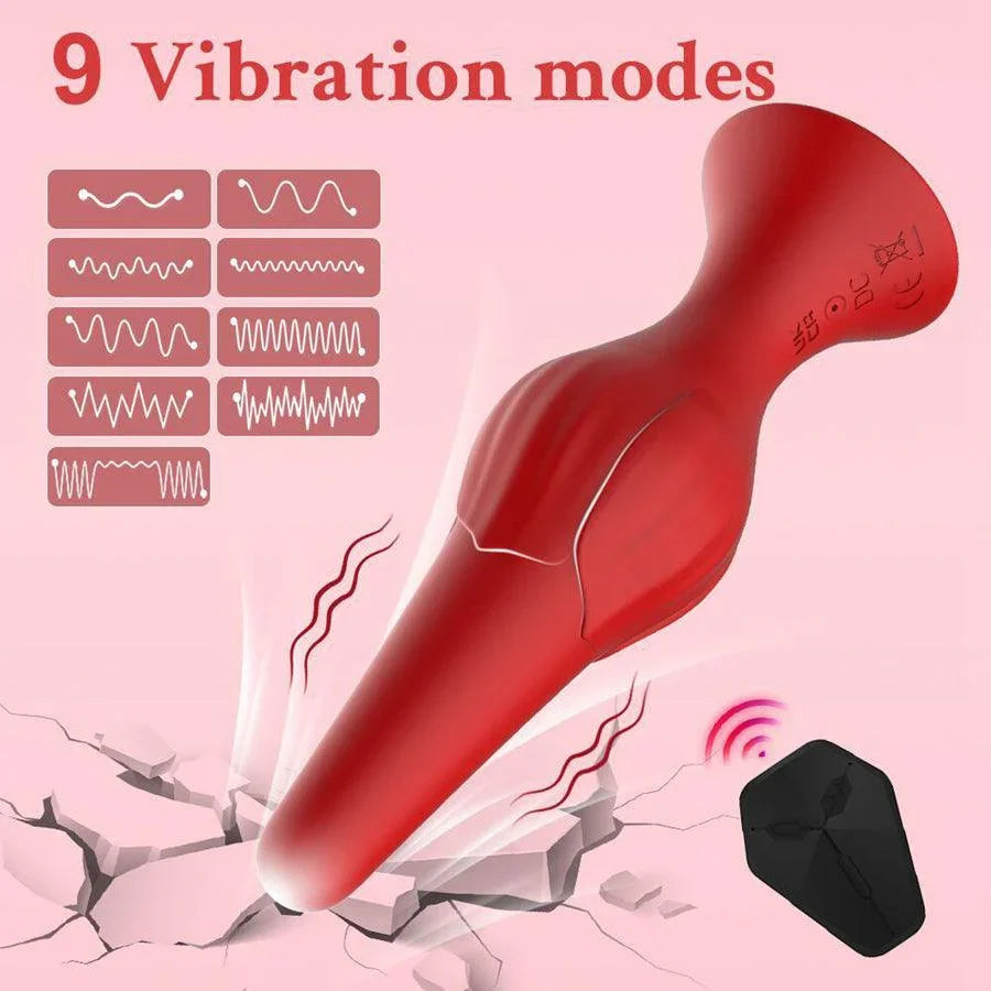 Plug Anal Diamond Vibrating & Remote 5.7 Inches