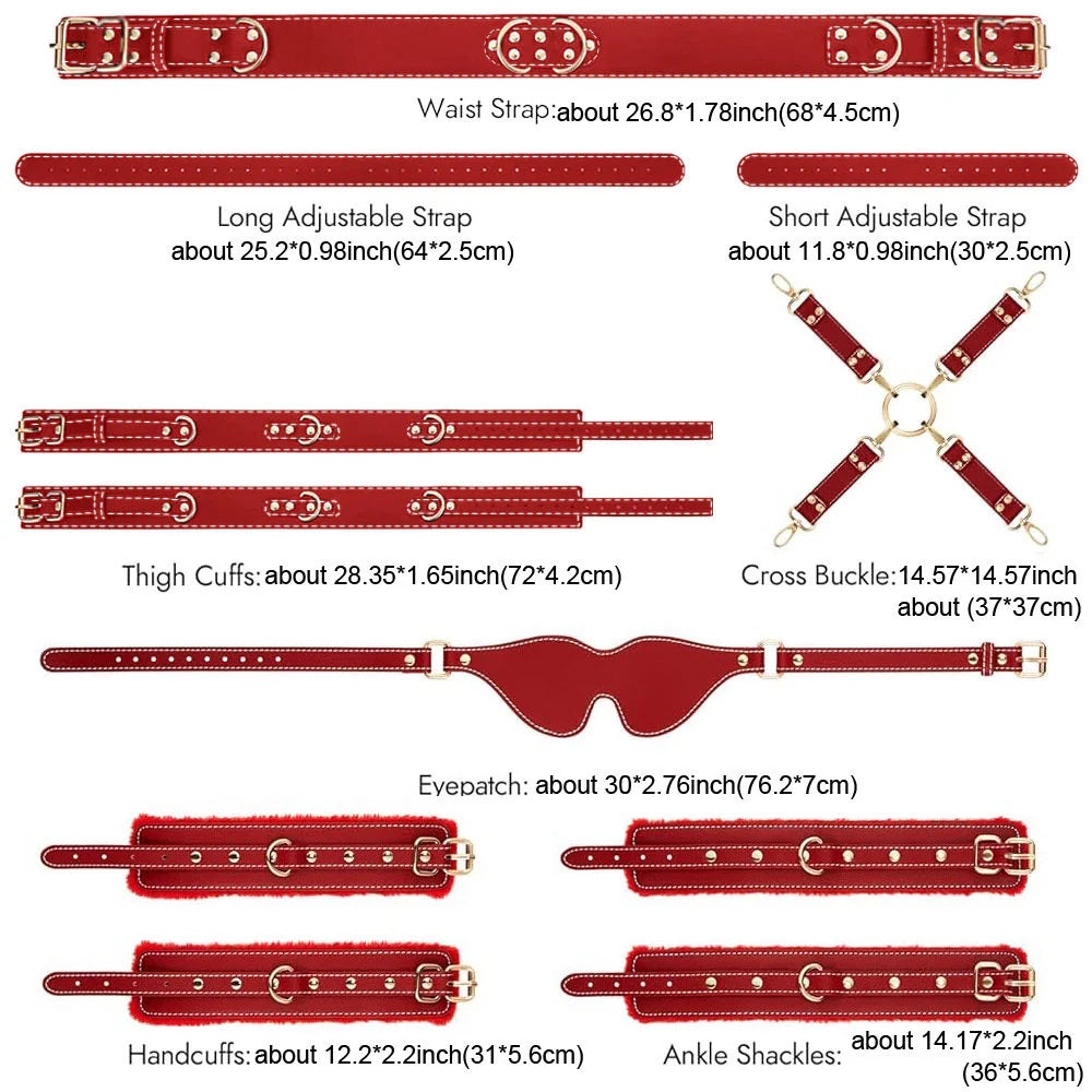 Premium Leather Bondage Harnes Set