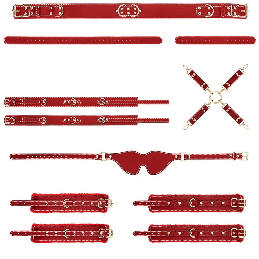 Premium Leather Bondage Harnes Set