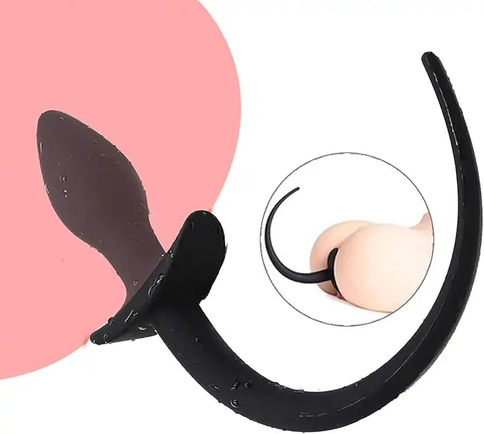 Puppy Tail Butt Plug Silicone Toy