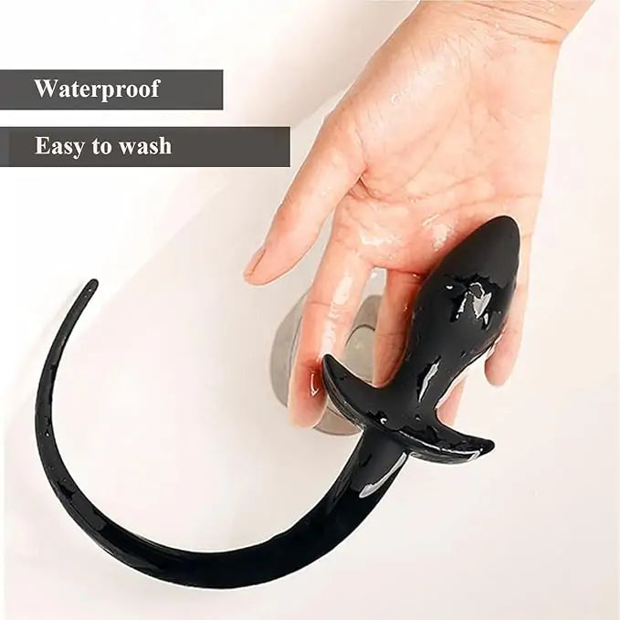 Puppy Tail Butt Plug Silicone Toy