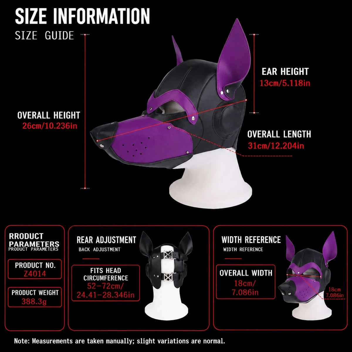 Puppy Play Hood – Adjustable BDSM Animal Mask