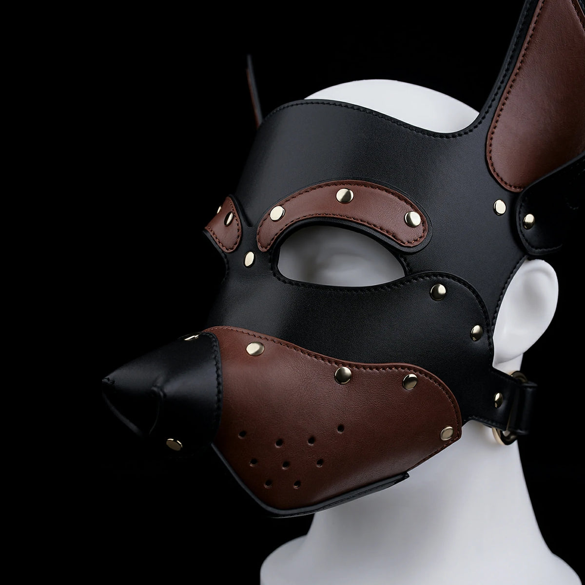 Puppy Play Hood – Adjustable BDSM Animal Mask