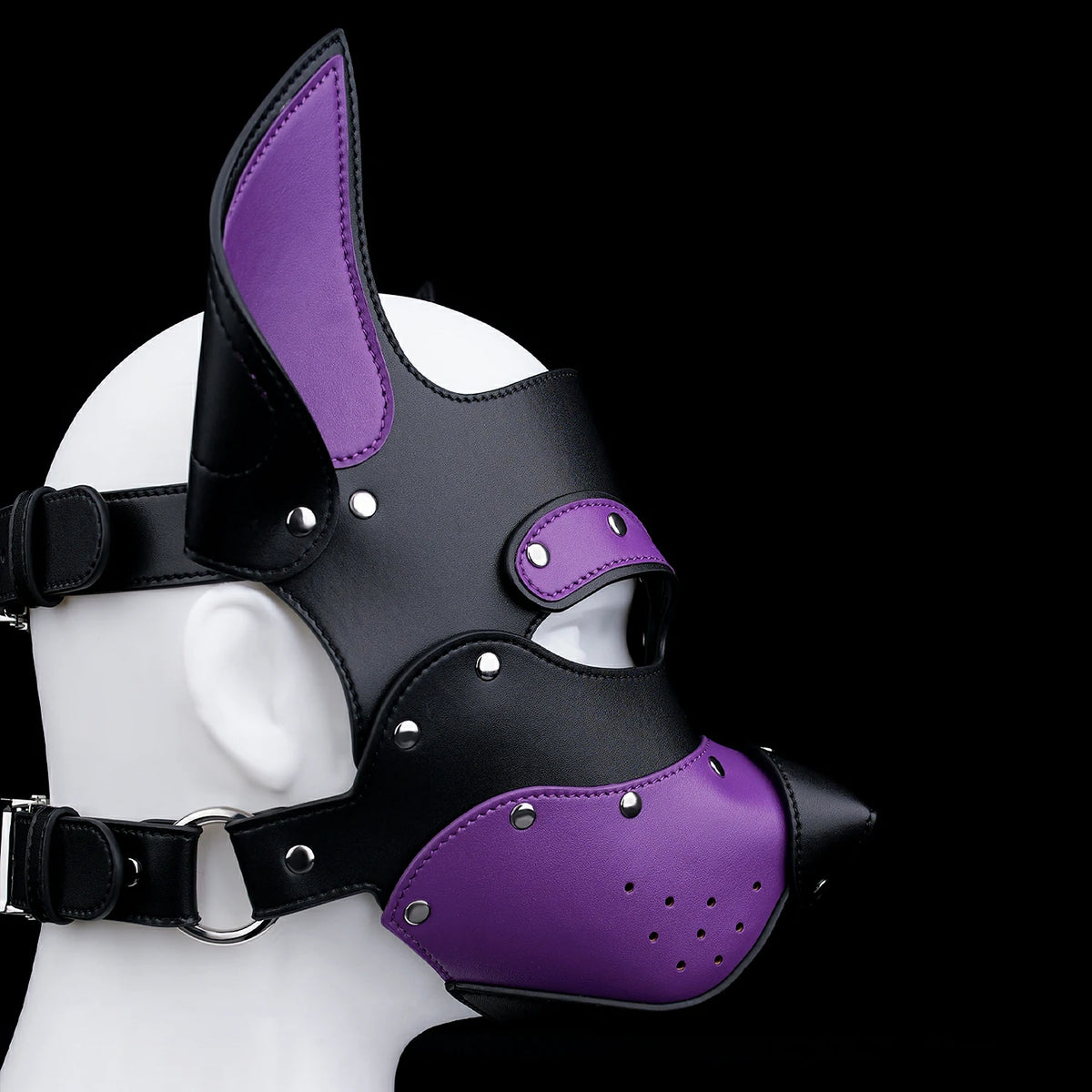 Puppy Play Hood – Adjustable BDSM Animal Mask