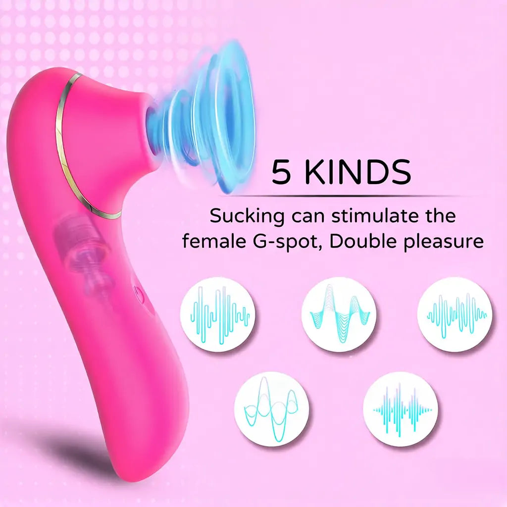 Quiet Clit Vibrator - Soft Suction Modes