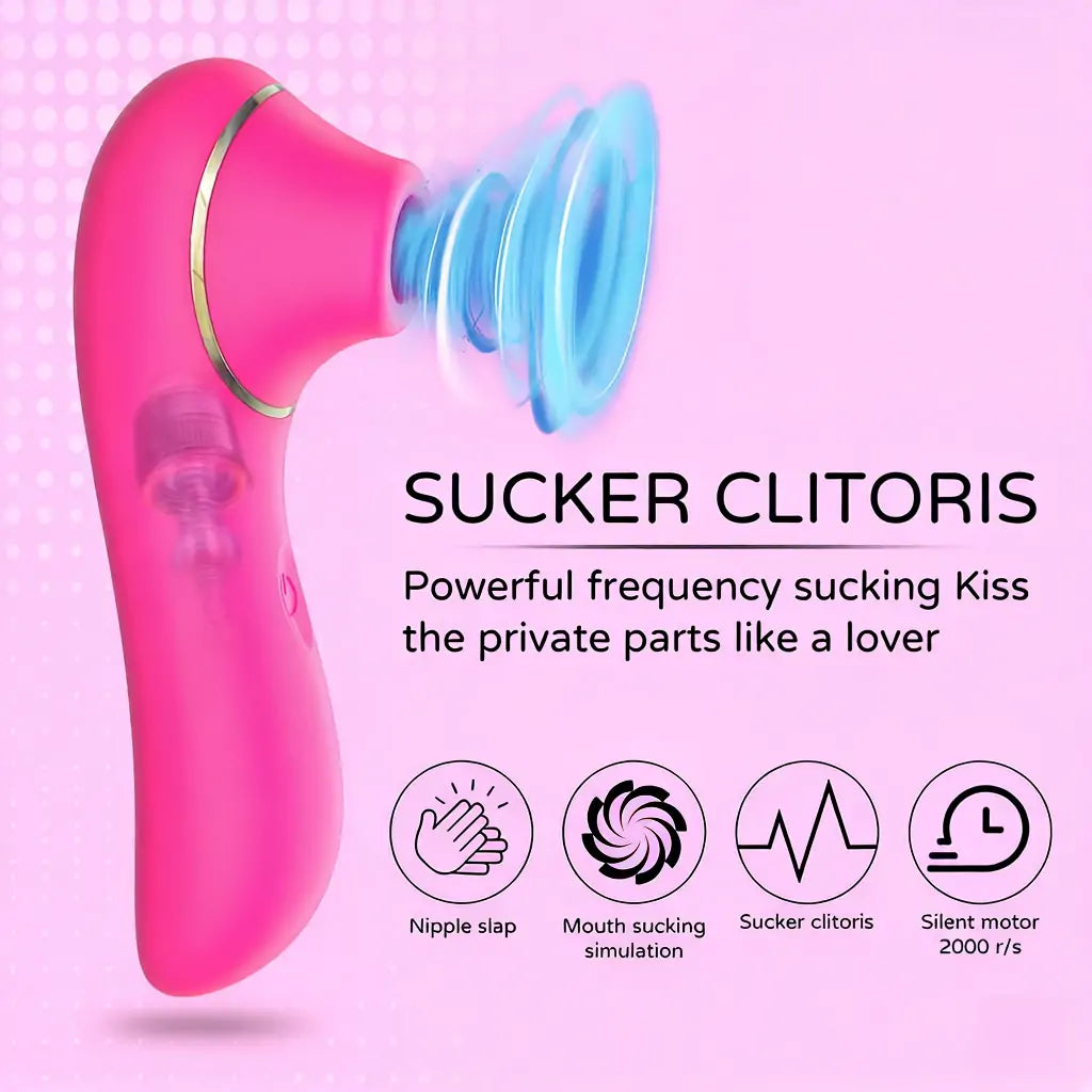 Quiet Clit Vibrator - Soft Suction Modes