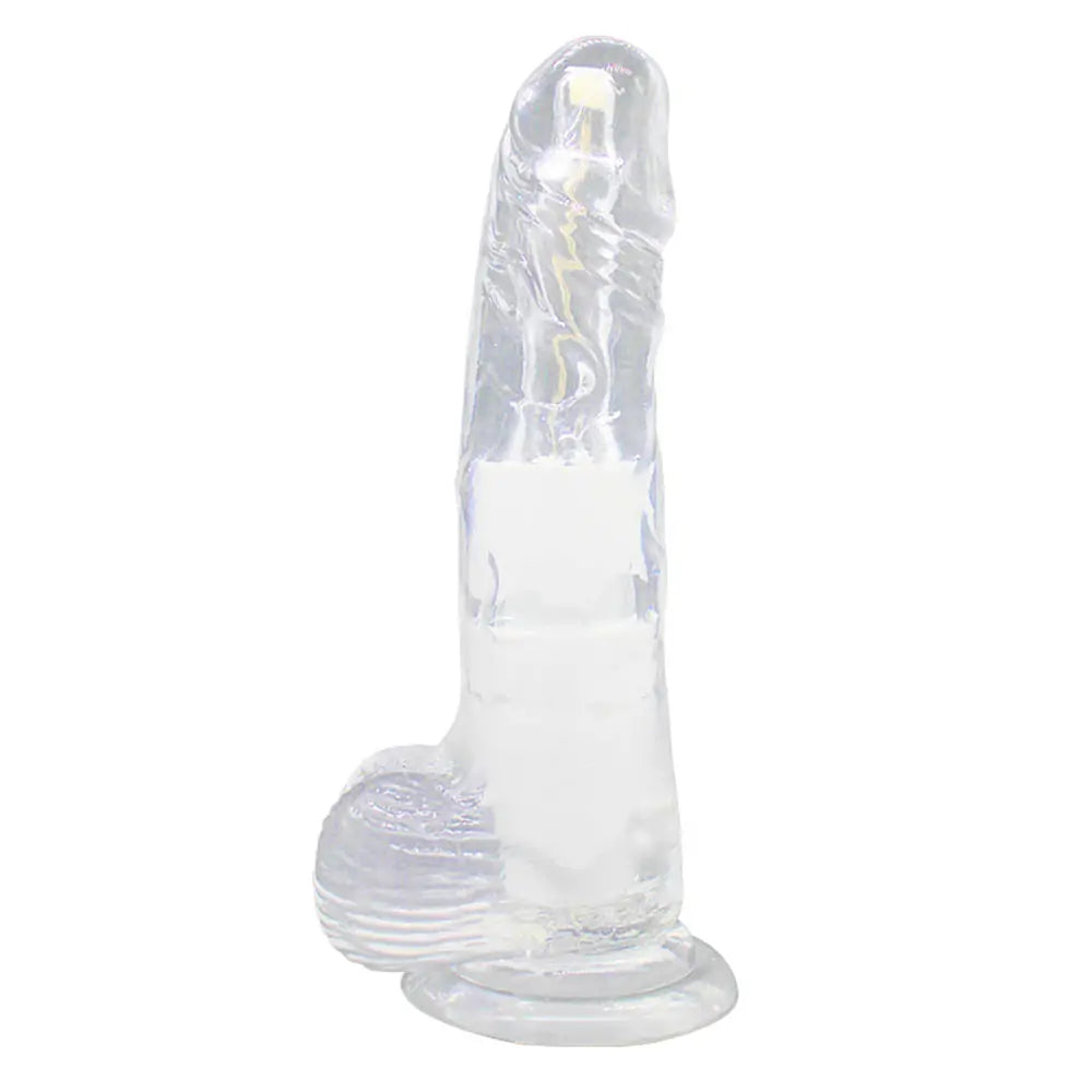 Real Rock Clear Pleasure Rod Vibrator Dildo