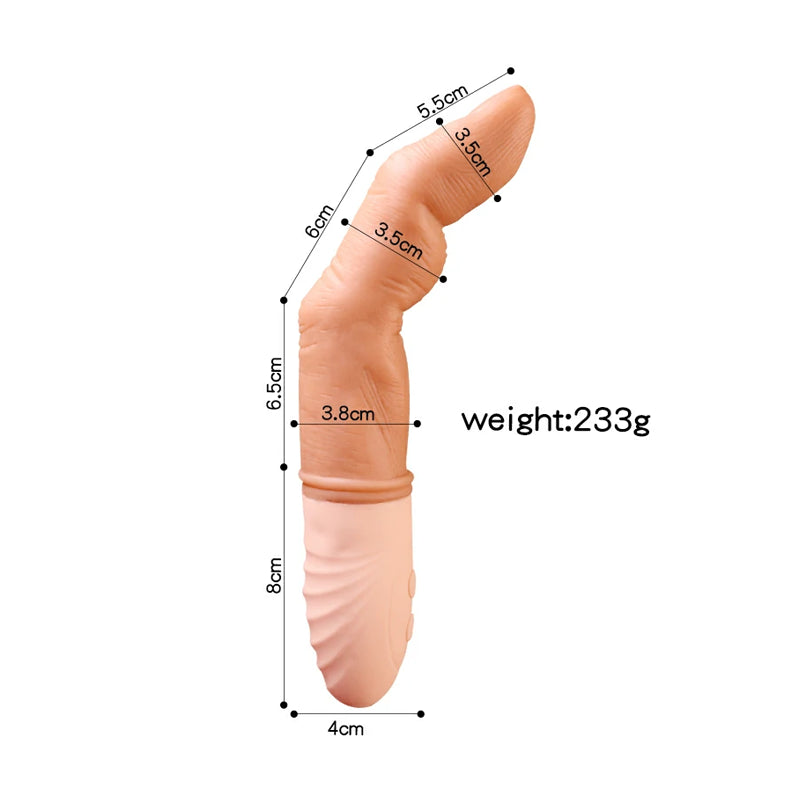 Realistic Curved G-Spot Finger Vibrator