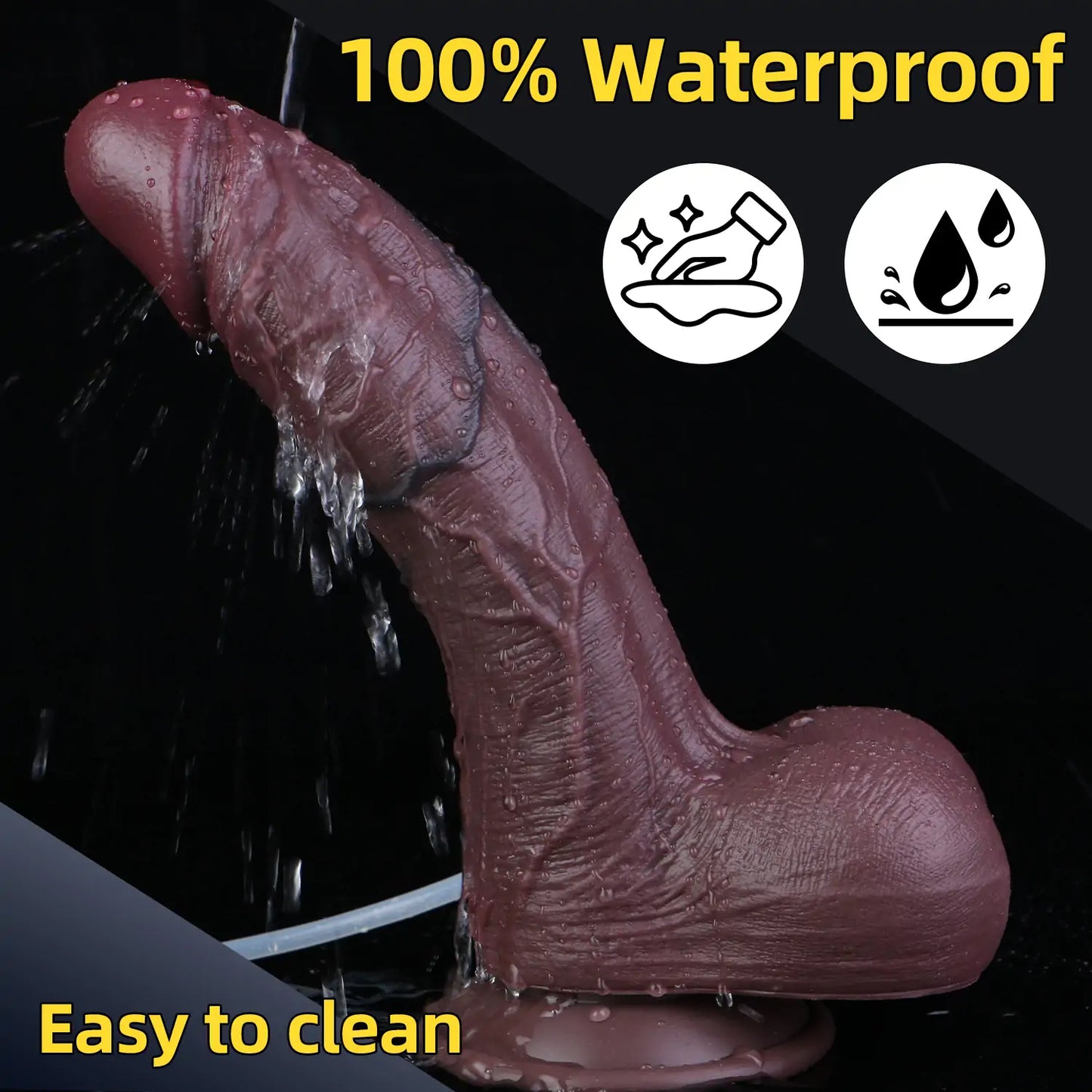 Realistic Double-Layer Water Spray Dildo 8 Inches