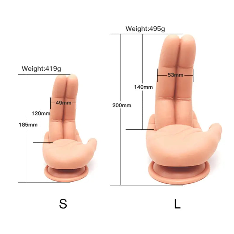 Realistic Double Finger Dildo 7.8 Inches