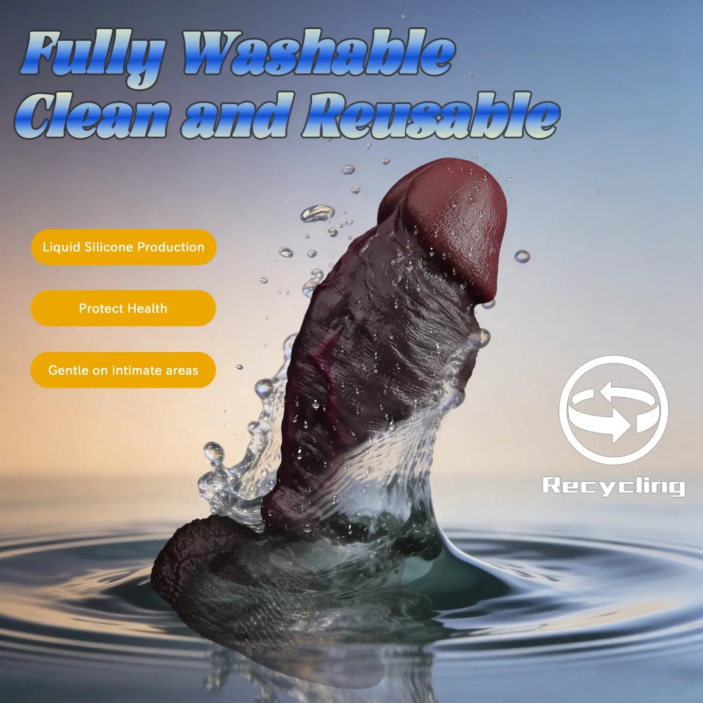 Realistic Dual-Layer Silicone Black Dildo