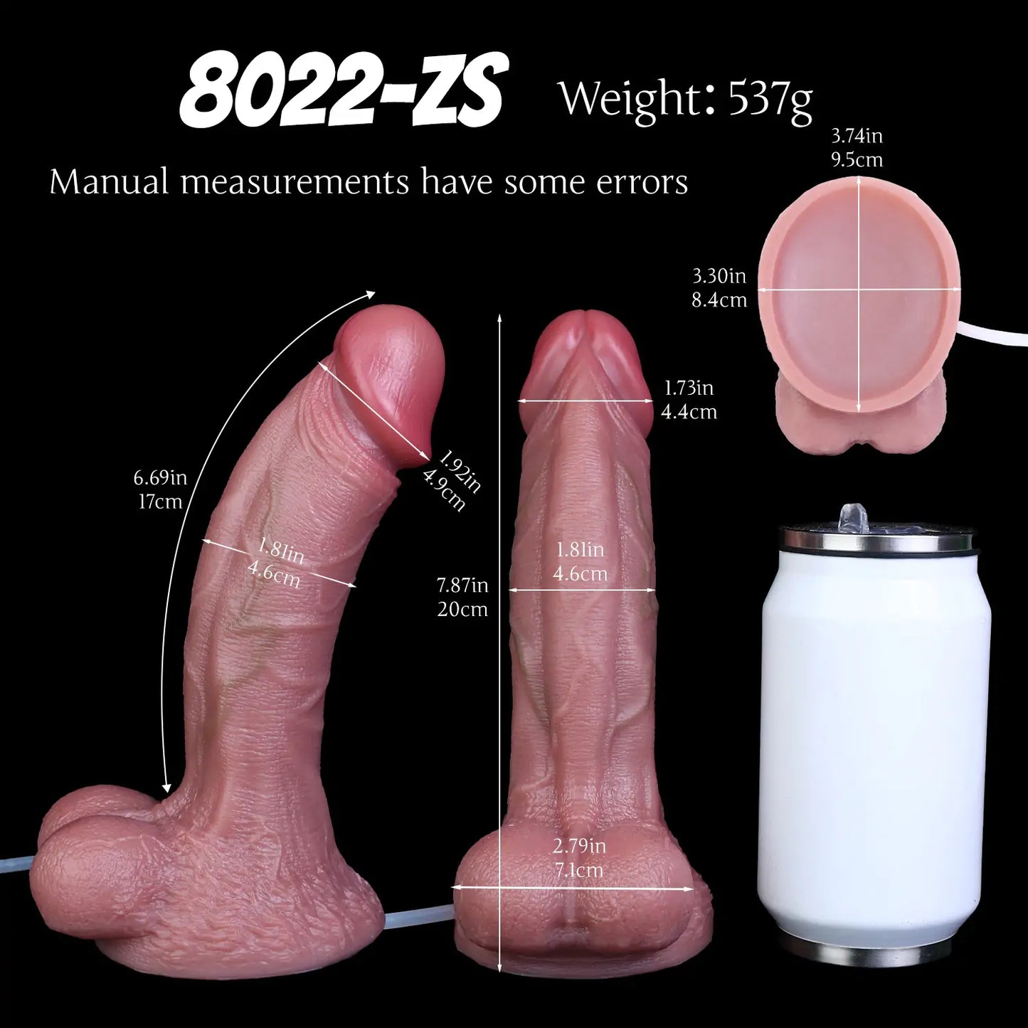 Realistic Dual-Layer Squirting Dildo 7 Inches