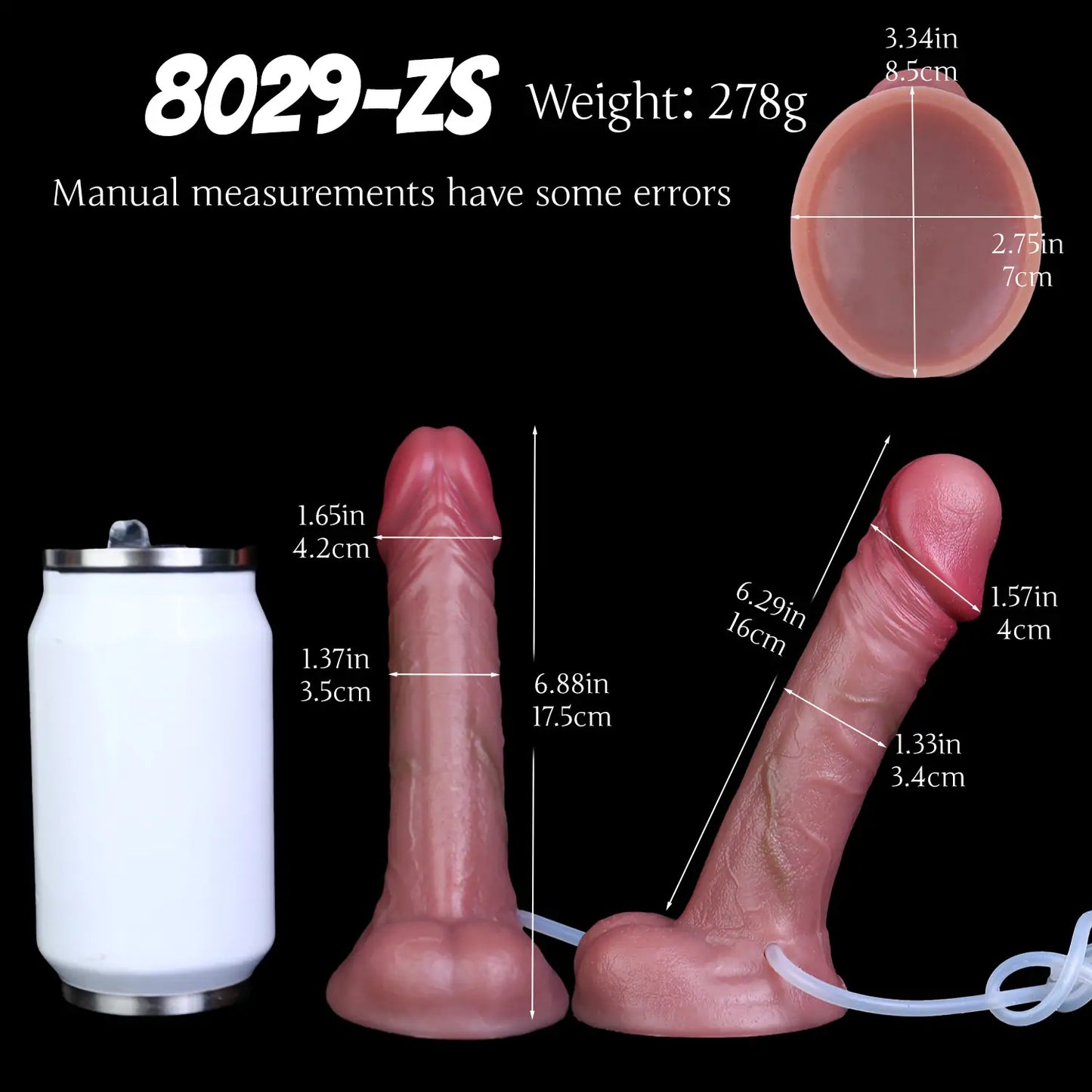 Realistic Dual-Layer Squirting Dildo 7 Inches
