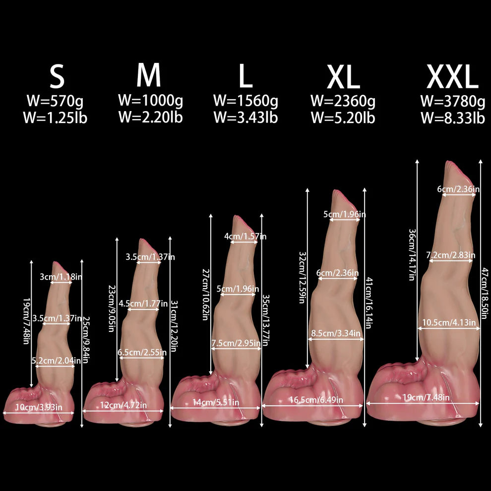 Realistic Fantasy Silicone Muscle Leg Dildo 5 Size