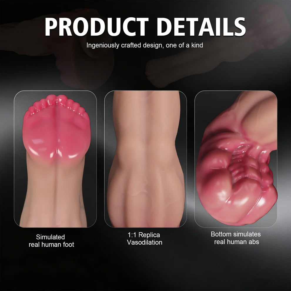 Realistic Fantasy Silicone Muscle Leg Dildo 5 Size