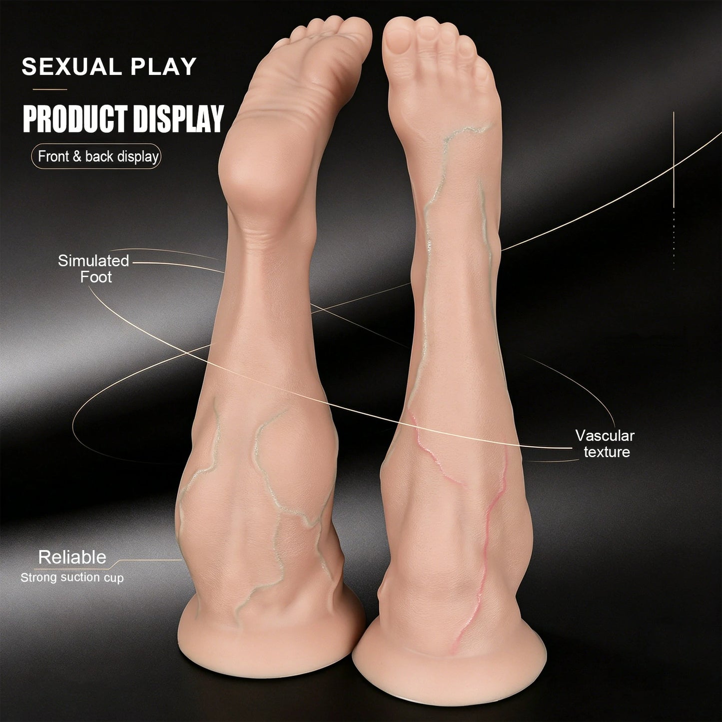 Realistic Foot Anal Dildo With Suction Cup
