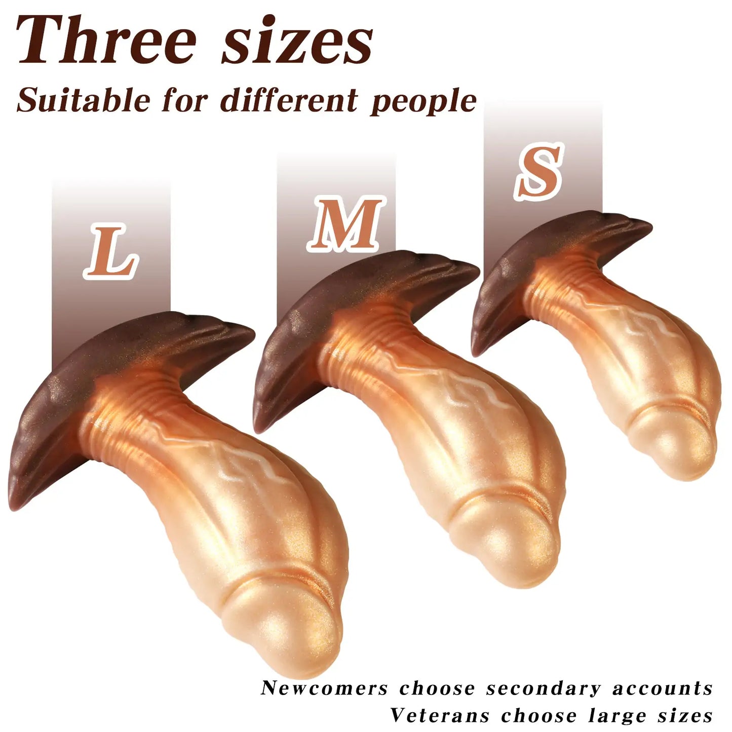 Realistic Gold Thick Butt Plug