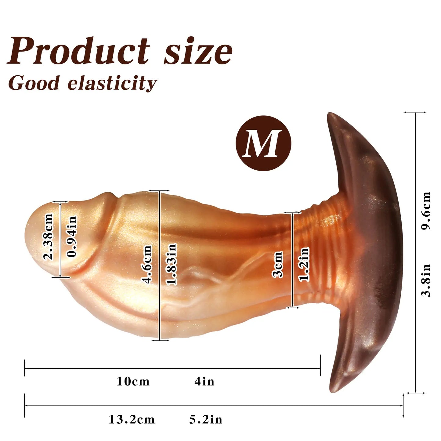 Realistic Gold Thick Butt Plug