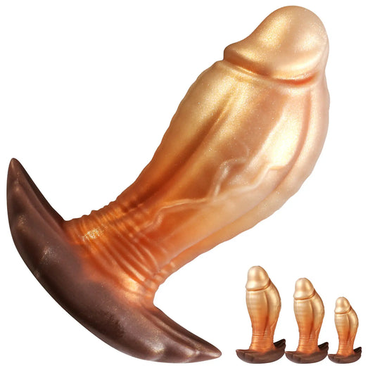 Realistic Gold Thick Butt Plug