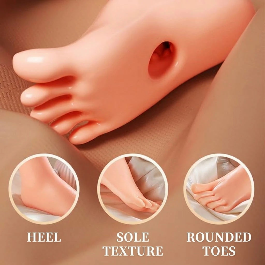 Realistic Mouth & Foot Dual-Channel Masturbator