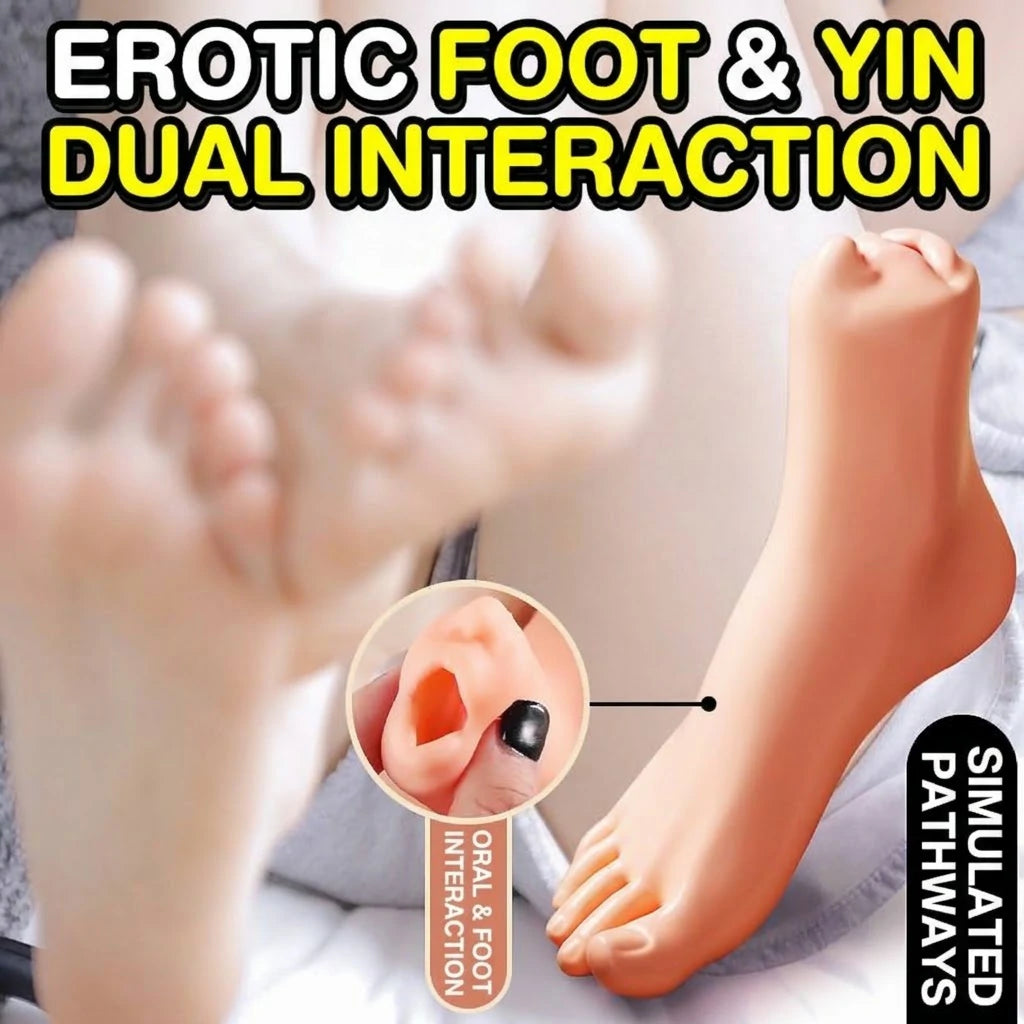 Realistic Mouth & Foot Dual-Channel Masturbator
