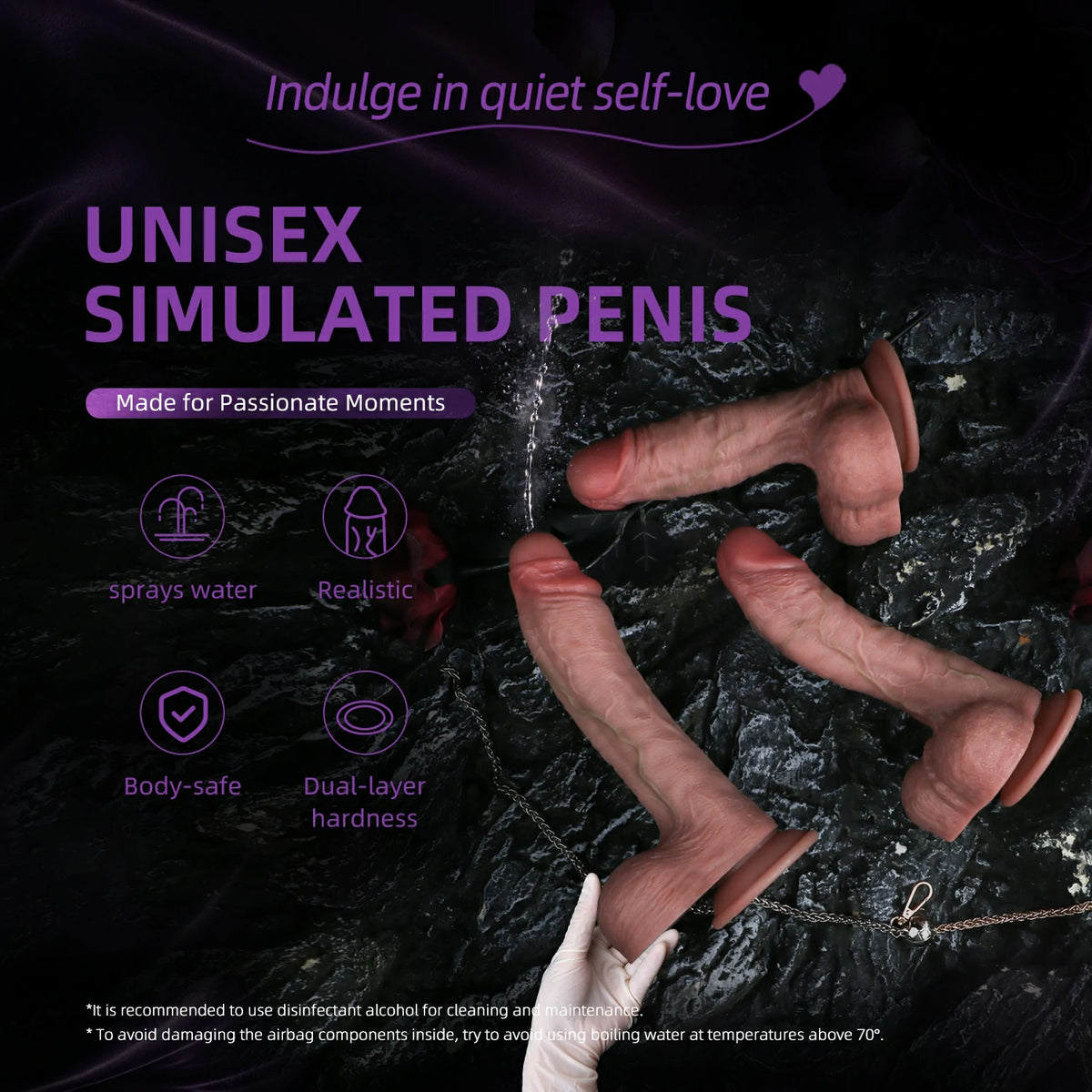 Realistic Penis Dildo with Balls & Spraying Function