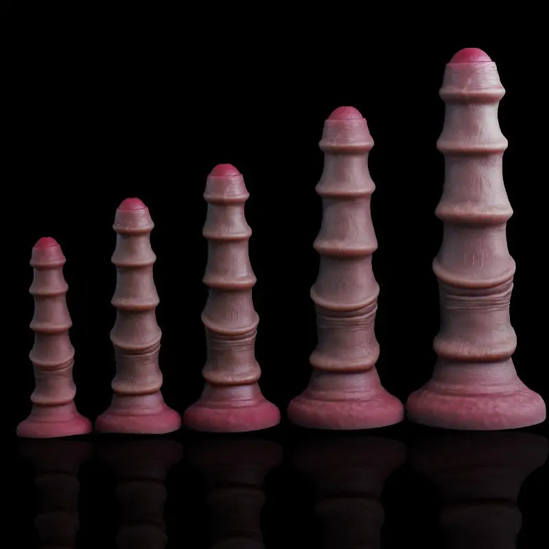 Realistic Silicone Spiral Anal Dildo 6 Size