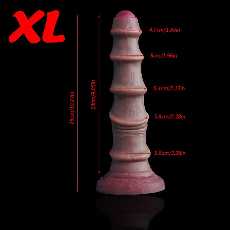 Realistic Silicone Spiral Anal Dildo 6 Size