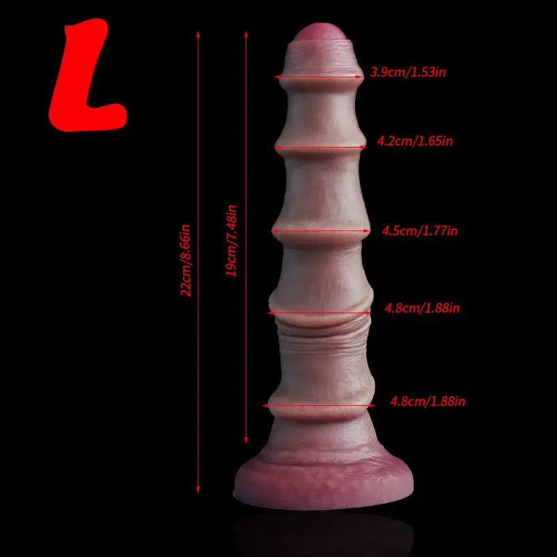 Realistic Silicone Spiral Anal Dildo 6 Size