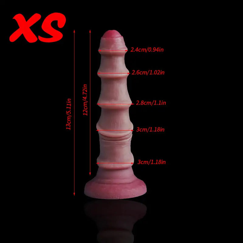 Realistic Silicone Spiral Anal Dildo 6 Size