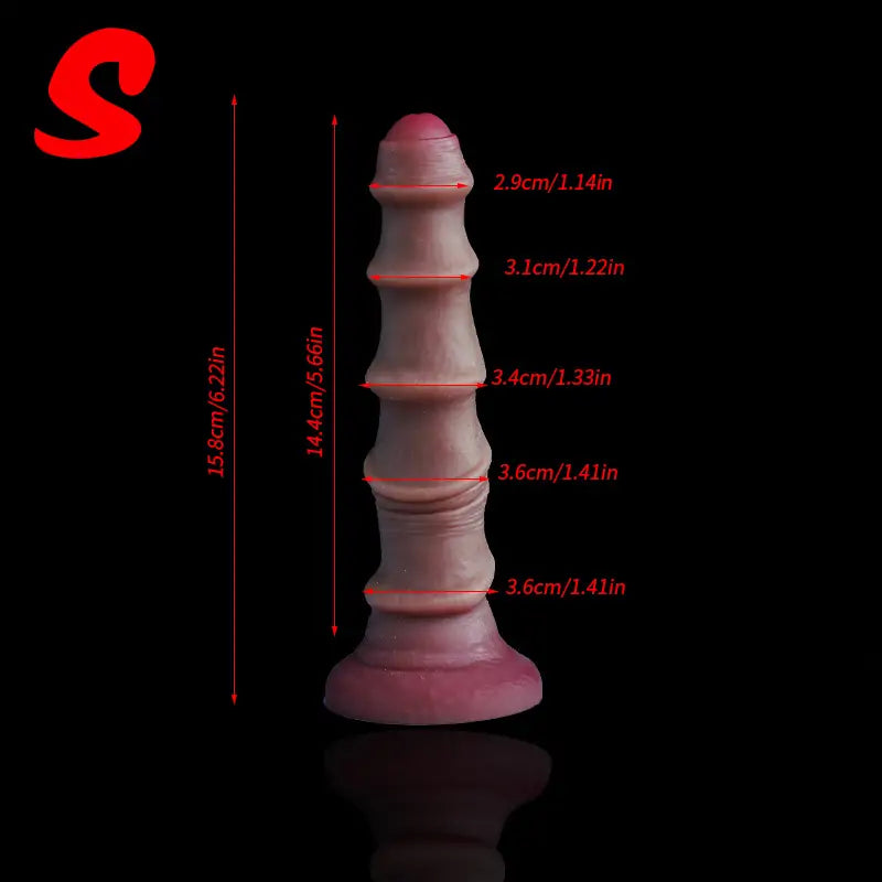 Realistic Silicone Spiral Anal Dildo 6 Size