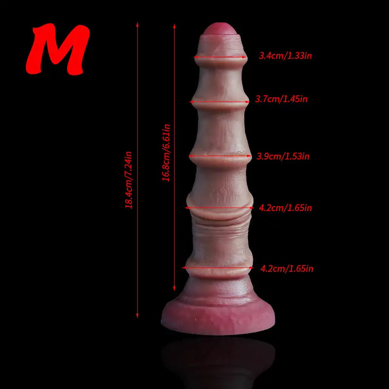 Realistic Silicone Spiral Anal Dildo 6 Size