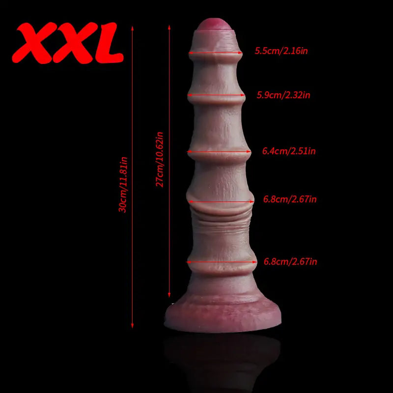 Realistic Silicone Spiral Anal Dildo 6 Size