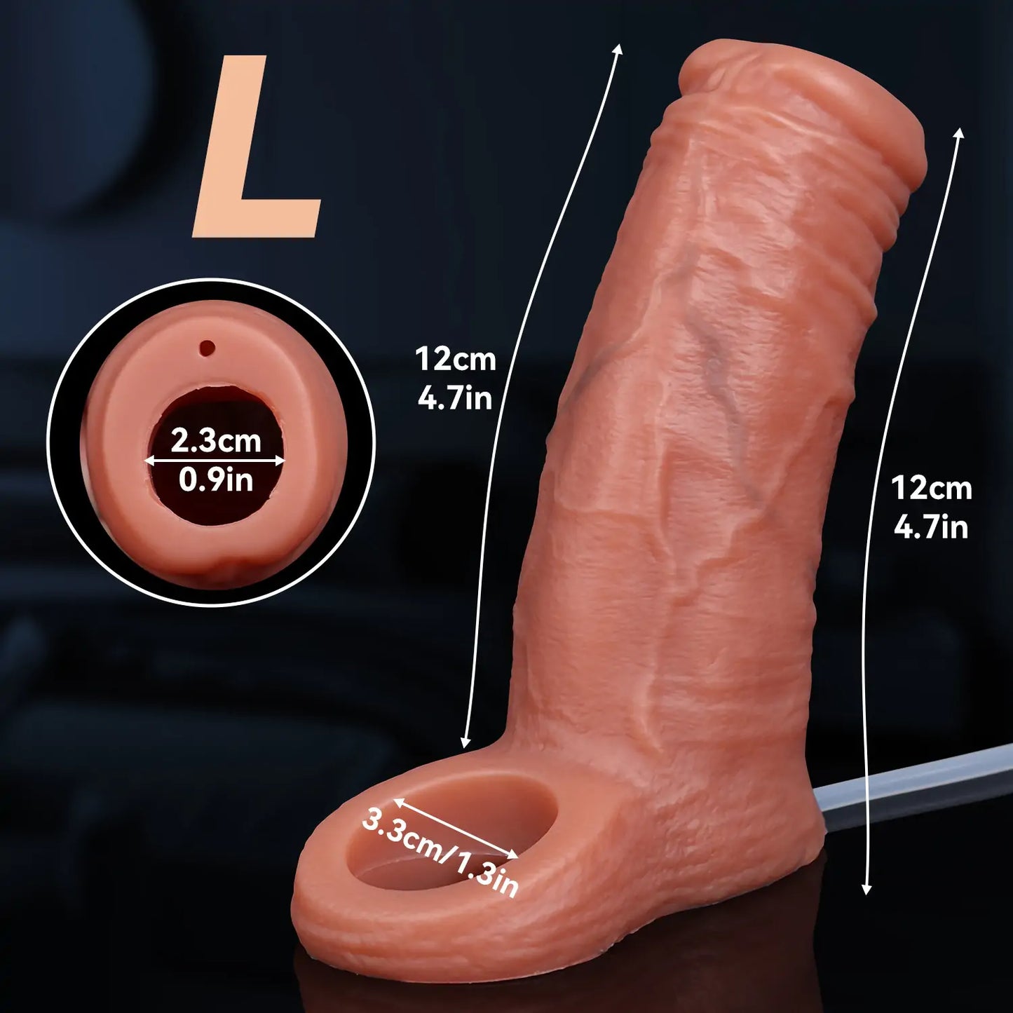 Realistic Silicone Spraying Penis Sleeve