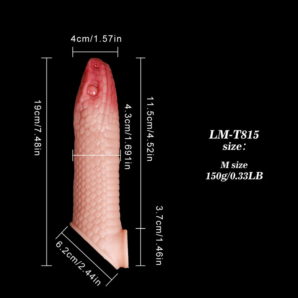 Realistic Snake Texture Penis Sleeve