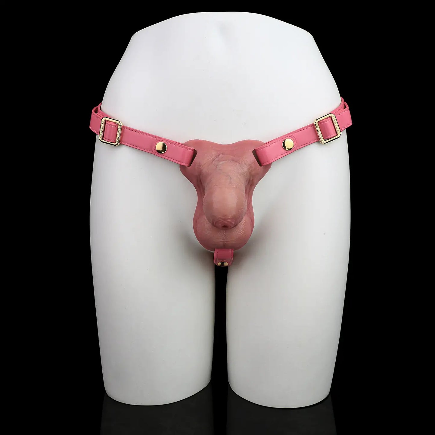 Realistic Soft Silicone FTM Packer with Straps