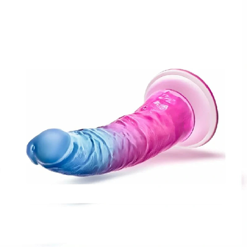 Realistic Clear Crystal Dildo with Hands-Free Suction Base