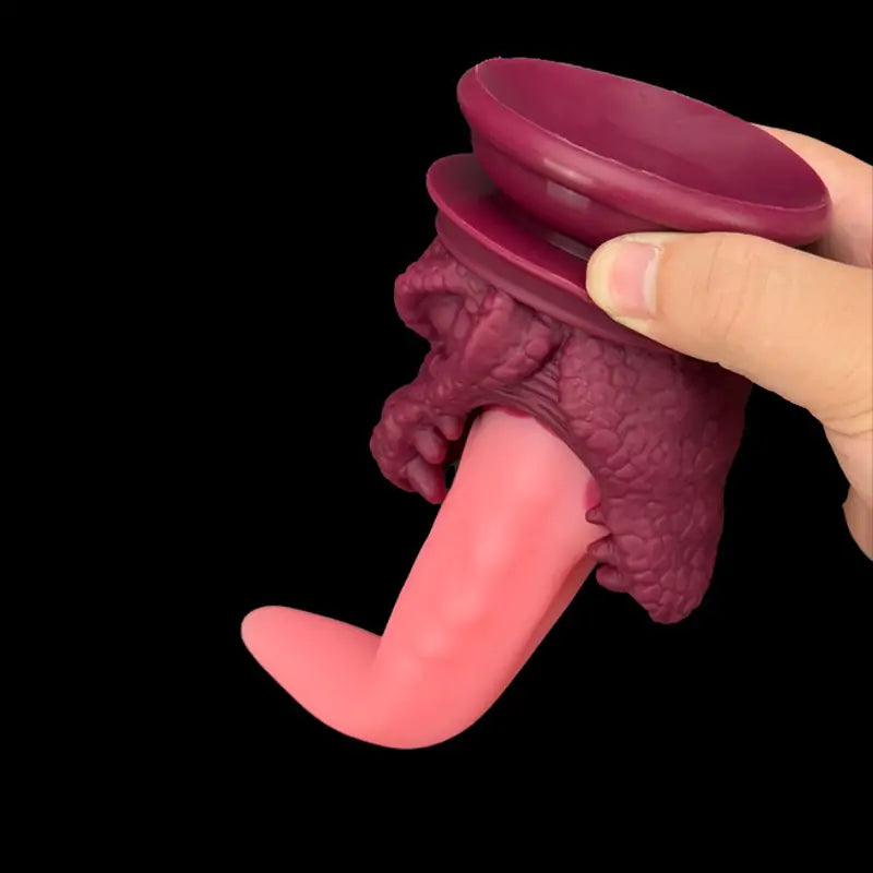 Realistic Pink Silicone Dragon Tongue Dildo