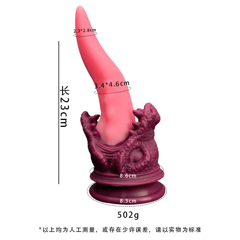 Realistic Pink Silicone Dragon Tongue Dildo