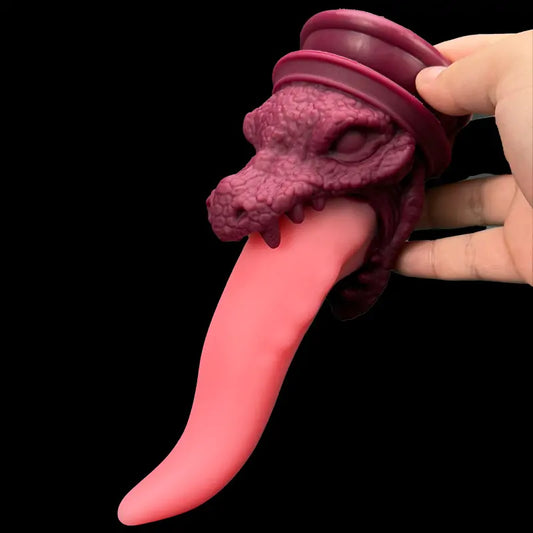 Realistic Pink Silicone Dragon Tongue Dildo