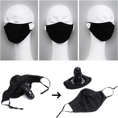 Removable Dildo Mask Cosplay Gag