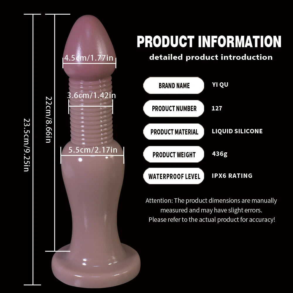 Ribbed Thrusting Heated Vibrating Butt Plug