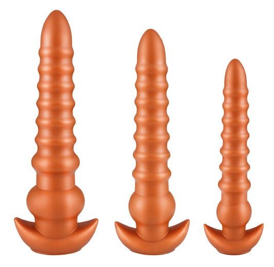Ribbed Anal Dildo Silicone Plug