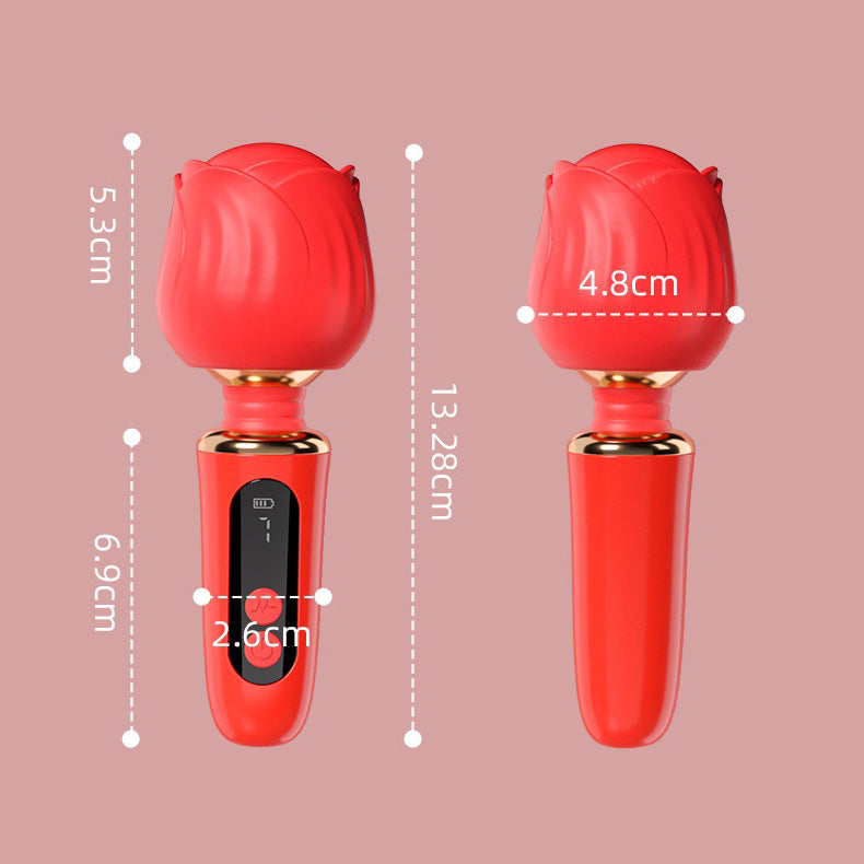 Rose AV Wand Vibrator with Rotating Head