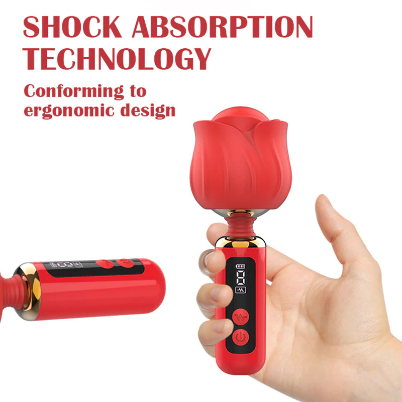 Rose AV Wand Vibrator with Rotating Head