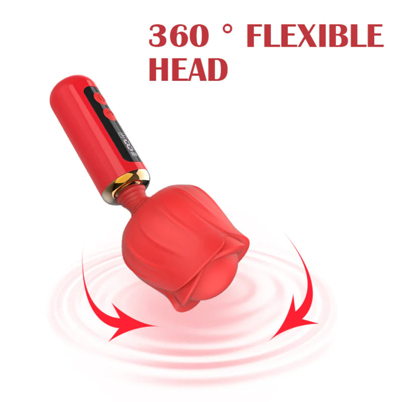 Rose AV Wand Vibrator with Rotating Head